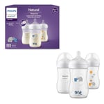 Philips Avent Natural Response - Coffret cadeau : 3 biberons Natural Response 260 ml avec tétines T3 (1 mois et plus) (modèle SCY903/63)