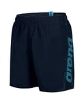 Arena Fundamentals Logo R Junior Boys Beach and Pool Boxer Shorts, Maillot de Bain en Tissu Doux Recyclé à Séchage Rapide, Boxer de Plage avec Slip Intérieur en Maille