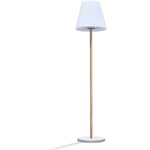 Lampadaire solaire standy wood solar Bois clair Métal H150cm