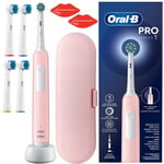 Oral-B Pro 1 Pink tandborste + tipsfodral tryckare