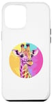 Coque pour iPhone 12 Pro Max Girafe colorée pour les amoureux des animaux Pop Art