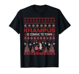 Krampus Is Coming To Town Christmas Ugly Christmas T-Shirt