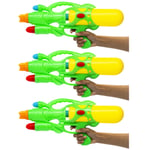 KIDS WATER PISTOLS X3 WATER GUNS SUMMER POOL BEACH PARTY GARDEN YELLOW AND GREEN