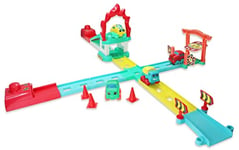 JC TOYS Mon Premier Circuit pour Voitures Lots to Play Toys, Comprend 4 Voitures, Piste et Rampe, Encourage l'imagination et la créativité, Multicolore, Unisexe, 18 Mois, 81508