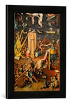 Kunst für Alle 'Encadré Image de Hieronymus Bosch Ailes Bosch, Jardin de la lüste, Droite, d'art en qualité Photos Fait Main de Cadre, 30 x 40 cm, Noir Mat