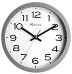 Clear Arabic Easy Read 10 Inch Grey Ravel Wall Clock Ideal Kitchen Office