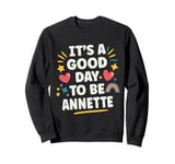 ANNETTE Personalized Retro Girls Custom ANNETTE Name Sweatshirt