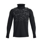 Under Armour Mens UA OutRun The Cold Funnel Neck Top in Black Cotton - Size Small