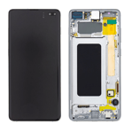 Samsung Galaxy S10 Plus skærm med LCD-skærm - Hvid