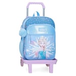 Disney Joumma La Reine des Neiges Magic Ice Sac à dos scolaire avec chariot Bleu 30 x 38 x 12 cm Polyester 13,68 L, bleu, Sac à dos scolaire avec chariot