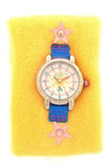 Lulu Castagnette - 38186 - Montre Enfant - Quartz Analogique - Cardan Blanc - Bracelet Éponge Tennis Jaune