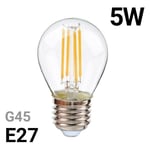 Barcelona Led - Ampoule led G45 E27 à filament sphérique - 5W - Blanc Neutre