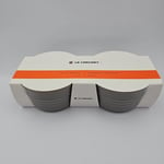 LE CREUSET Grey Stoneware Gris Ramekin Set 240ml X 2 pack Brand New Modern Bowls