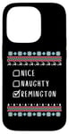 Coque pour iPhone 14 Pro Gentil Coquin Noël Remington Pull Moche