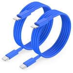 iPhone 13 14 Charger Cable 3m Fast Charge, [MFi Certified] 2Pack Extra Long iPhone 12 Fast Charging Lead, USB C to Lightning Cord Wire for Apple iPhone 14 Pro Max/13 Mini/12/11/XR/XS Max/8 Plus-Blue