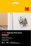 Magnetic Photo Paper-Pack de 5 feuilles de papier photo-Format 10x15 cm-Compatible avec imprimantes jet d'encre