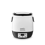 Lunch box électrique programmable 1,5 L 300 W blanc et noir Simeo