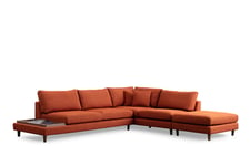 Brigid 4-seters Sofa med Divan - Oransje 4 seters sofa divan