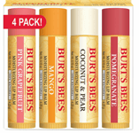 BURT'S BEES LIP BALMS SUPERFRUITS COLLECTION SET 4 MOISTURISING 100% NATURAL