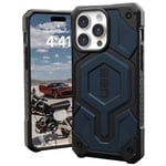 UAG Monarch Pro - Beskyttelsesdeksel for iPhone 15 Pro Max, kompatibel med MagSafe (blå)