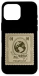 Coque pour iPhone 16 Pro Max Collectionneurs de timbres amusants Philatélie All World pour homme