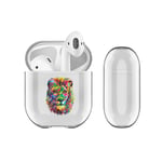 Head Case Designs Officially Licensed P.D. Moreno Lion Animals Clear Hard Crystal Cover Compatible With Apple AirPods 1 1st Gen / 2 2nd Gen Charging Case