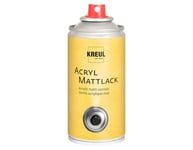 KREUL 821150 - Vernis acrylique mat, bombe aérosol de 150 ml, incolore, ne jaunit pas, vernis de protection universel à séchage mat pour carton, bois, verre, porcelaine, céramique, Colorless