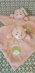 Doudou plat ours Bisounours Care Bears baby roses rayures  neufs lot de 2