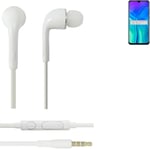 Earphones pour Huawei Honor 20 in ear headset stereo blanc