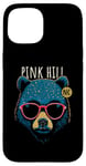 Coque pour iPhone 15 Pink Hill NC USA Cool Bear Lunettes de soleil