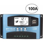 Contrôleur de Charge Solaire mppt 100A, Régulateur de Batterie Intelligent de Contrôleur de Regulateur Panneau Solaire usb 12V 24V avec écran