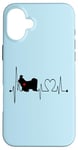 Coque pour iPhone 16 Plus Shih Tzu Dog Heartbeat EKG Funny Dogs Amoureux et propriétaire