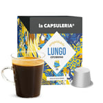 Café LUNGO CREMOSO (80 Capsules Compostables) compatible avec Nespresso, Lot de 8 x 10 Capsules (80 portions tot) - la Capsuleria