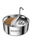 Rojeco Stainless Steel Pet Water fountain & Feeder 2in1 3.2l