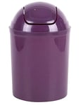 Unicorpse Plastic 5 Litre Swing Waste Dustbin Garbage Bin for Bathroom Toilet kitchen (Purple)