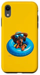 Coque pour iPhone XR P.D.Moreno Flotteur gonflable pour piscine Motif teckel