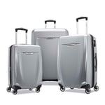 Samsonite Winfield 3 DLX Hardside Expandable Luggage with Spinners, Silver, 3-Piece Set (20/25/28), Winfield 3 DLX Hardside Expandable Luggage with Spinners