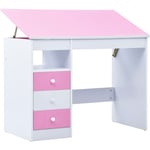 Torana - Bureau pour enfants Inclinable Rose et blanc