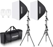 Neewer® 700W Professional Photography 24"x24"/60x60cm Softbox with E27 Socket Light Lighting Kit for Photo Studio Portraits, Product Photography and Video Shooting