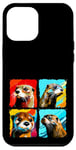 iPhone 12 Pro Max Otter Pop Art Colorful Drawing Painting Case