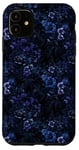 Coque pour iPhone 11 Panther & Midnight Florals, Dark Moody Pattern Design