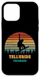 Coque pour iPhone 12 mini Telluride Colorado Vintage Sunset Snowboard Snowboarder