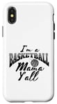 Coque pour iPhone X/XS Southern Moms Cadeau de basket-ball fantaisie pour femme Gris et noir