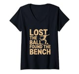 Womens Lost The Ball Found The Bench Funny Soccer V-Neck T-Shirt