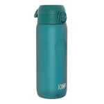 ION8 Water Bottle, 750 ml/24 oz, Leak Proof, Easy to Open, Secure Lock, Dishwasher Safe, BPA Free, Flip Cover, Carry Handle, Soft Touch Contoured Grip, Easy Clean, Odour Free, Carbon Neutral, Aqua