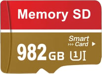 Carte SD 982 Go Grande Capacit? Imperm?able Carte Memoire Image Vid?o HD/4K Carte TF Mini Durable SD Card pour Cam?ras/T?l?phone/PC/Voiture