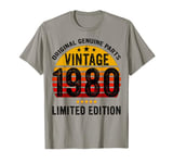 Retro Vintage Birthday Born In 1980 Original Genuine Parts T-Shirt