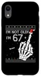 Coque pour iPhone XR 67 + 1 Flip Off Middle Finger - Funny Skull 68th Birthday