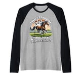 I Like Hanoverian Horse Design Raglan Baseball Tee