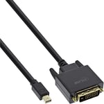 InLine Câble, connecteur Mini DisplayPort vers DVI-D (24 et 1) Noir 2 m Noir